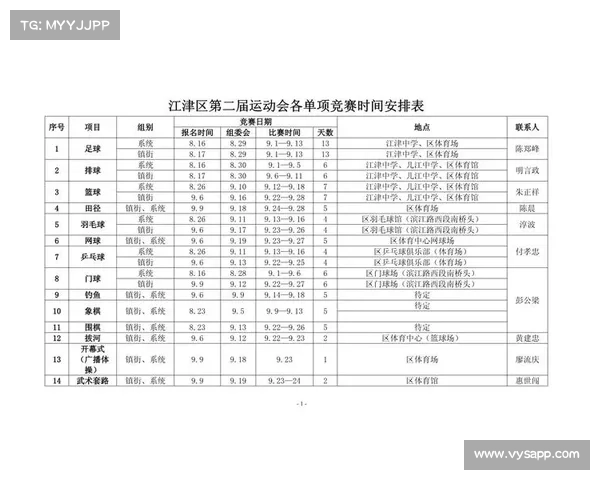 赛事服务安排表(赛事服务的意义)